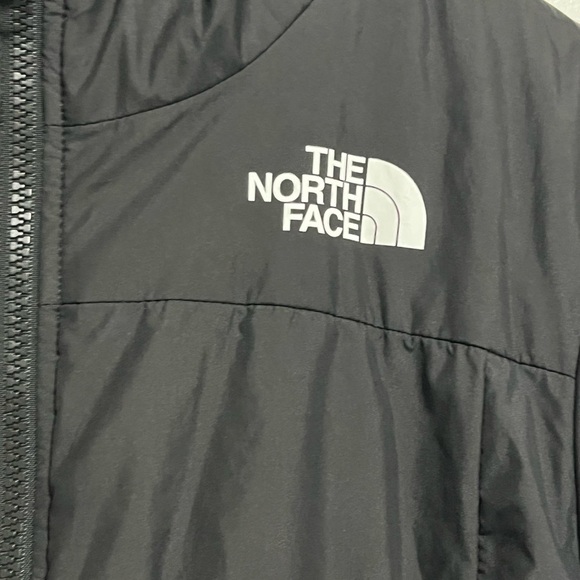 THE NORTH FACE Girls' Reversible Mossbud Swirl Parka, TNF Black Large - Picture 4 of 11